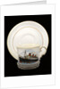 Cup and saucer commemorating the maiden voyage of  RMS 'Queen Mary' by John Aynsley & Sons Ltd.