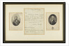 Two portraits and a letter by Admiral Lord Nelson by unknown