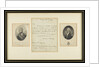 Two portraits and a letter by Admiral Lord Nelson by unknown