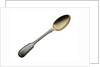 Electroplated teaspoon with a gilt bowl and a threaded edge, engraved on top of the handle 'BLACK BALL LINE OF AUSTRALIAN PACKETS' by Elkington & Co. Ltd.