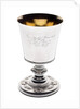 Goblet, one of a pair of identical Sheffield plate goblets (unmarked) by unknown