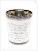 Silver beaker to the Purser of HMS 'Horatio', 1812 by A. B.
