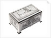 Silver cigarette box, commemorating the Battleship HMS 'King George V' (1911), given to King George V (1865-1936) by his mother Queen Alexandra (1844-1925) by Peter Carl Faberge