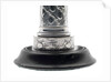 One of a pair of matching Sheffield plate candlesticks commemorating the victories of Admirals Richard Howe, John Jervis, Adam Duncan and Horatio Nelson by unknown