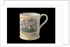 Orange lustre mug by unknown
