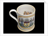 Orange lustre mug by unknown