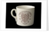 White mug printed in colour in commemoration of the Peace ending World War I by unknown