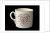 White mug printed in colour in commemoration of the Peace ending World War I by unknown