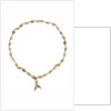 Cowrie shell necklace joined with metal links by unknown