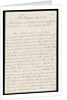 Letter from the Sandwich Papers by unknown