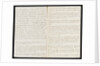 Letter from the Sandwich Papers by unknown