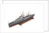 Full hull exhibition model of  cruiser HMS 'Argonaut' (1941) by M.A. Batchelor