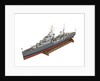 Full hull exhibition model of  cruiser HMS 'Argonaut' (1941) by M.A. Batchelor