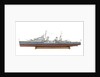 Full hull exhibition model of  cruiser HMS 'Argonaut' (1941) by M.A. Batchelor