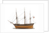 Model of a warship (1800); French; Frigate; 44-46 guns by unknown