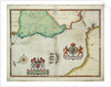 Map of 'The pursuit to Calais, 4 - 6 August 1588' by Robert Adams; Augustine Ryther