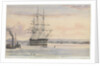 Watercolour of the 'Bellerophon' at Kalamita Bay, Heights of the Alma, September 1854 from the logbook of HMS 'Trafalgar' kept by Captain Hereford by Edward William Hereford