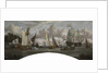 Ships on the River Ij in front of the Tollhouse near Amsterdam (before conservation in 2008) by Abraham Storck