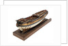 Model of a warship (1757); frigate fifth rate, 32 guns by unknown