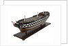 Second rate warship, 80 guns by unknown