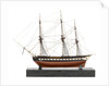 A model of a warship (1800), French, frigate, 44-48 gun by unknown