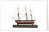 A model of a warship (1800), French, frigate, 44-48 gun by unknown