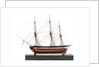 A model of a warship (1800), French, frigate, 44-48 gun by unknown