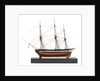 A model of a warship (1800), French, frigate, 44-48 gun by unknown