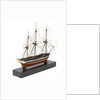 A model of a warship (1800), French, frigate, 44-48 gun by unknown
