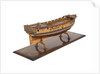 A model of a warship; 22 guns by unknown
