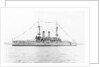 Japanese battleship HIJMS 'Fuji' (1896) anchored at Spithead and dressed overall by unknown