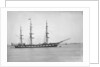 Distant starboard side view of the vessel Waitangi (1874) by F C Gould & Son