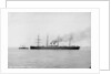 Passenger/cargo line SS 'Spain' (1871) under tow in the River Mersey by Francis Frith & Co.