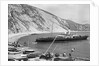 Paddlesteamer Victoria preparing to beach and land passengers at Lulworth Cove, Dorset by Francis Frith & Co.