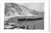 Paddlesteamer Victoria preparing to beach and land passengers at Lulworth Cove, Dorset by Francis Frith & Co.