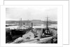 The dry dock at Falmouth with SS 'Alleghany' berthed and a 3-masted barque in the adjacent dry dock by unknown