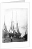 View across River Thames with fishing bawleys drawn up onto the foreshore. Gravesend, Kent by unknown