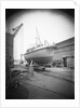 PGML 16 (1936) (Palestine Government Motor Launch) on a cradle outside the shipwright's shop at Woolston, being prepared for shipment to Palestine by unknown