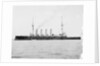 HMS 'Diadem' (1896) anchored at Spithead, masts wrapped in sailcloth by Anonymous