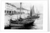 Fishing boats alongside a quay by Bedford Lemere & Co.