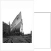 Bow view of the 'Aquitania' (1914) before launch by Bedford Lemere & Co.