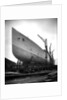 Bow view of the 'Aquitania' (1914) before launch by Bedford Lemere & Co.