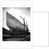 Bow view of the 'Aquitania' (1914) before launch by Bedford Lemere & Co.