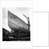Bow view of the 'Aquitania' (1914) before launch by Bedford Lemere & Co.