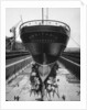Stern view of the 'Aquitania' (1914) in drydock by Bedford Lemere & Co.