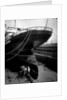 Stern view of the 'Aquitania' (1914) in drydock by Bedford Lemere & Co.
