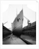 Bow view of the 'Aquitania' (1914) in drydock by Bedford Lemere & Co.