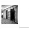 Passenger elevators in the Grand Entrance on the 'Aquitania' (1914) by Bedford Lemere & Co.