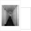 Corridor in First Class accommodation on the 'Aquitania' (1914) by Bedford Lemere & Co.
