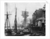 Black Eagle Wharf with the schooner Express of Alnmouth. Wapping, London. by unknown